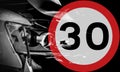 30 miles per hour speed limit A Royalty Free Stock Photo