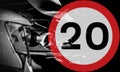 20 miles per hour speed limit A Royalty Free Stock Photo