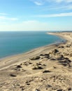 Miles of sand dunes, shore of Sea of Cortez, El Golfo de Santa Clara, Mexico Royalty Free Stock Photo