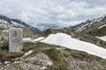 Milestone in the alps