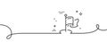 Milestone line icon. Place pin sign. Continuous line with curl. Vector Royalty Free Stock Photo