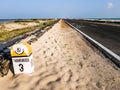 A milestone on the road to the island of Dhanushkodi