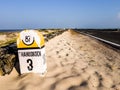 A milestone on the road to the island of Dhanushkodi