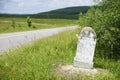 Milestone at the side of the road