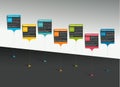 Milestone, timeline, step by step template, infographic. Royalty Free Stock Photo