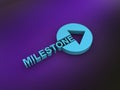 milestone word on purple Royalty Free Stock Photo