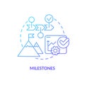 Milestones blue gradient concept icon Royalty Free Stock Photo