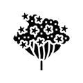 milfoil plant glyph icon vector illustration