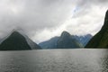 Milford Sound fiord in the south west of New Zealand`s South Island within Fiordland National Park, Marine Reserve, and the Te W