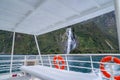 Milford Sound in Fiordland National Park in south island,New Zealand during sunset Royalty Free Stock Photo