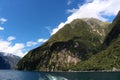 Milford Sound landscape in famous Fiordland National Park, South Island of New Zealand Royalty Free Stock Photo