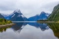 Milford Sound Mitre Peak, Fiordland National Park, South Island, New Zealand Royalty Free Stock Photo