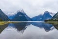 Milford Sound Mitre Peak, Fiordland National Park, South Island, New Zealand Royalty Free Stock Photo