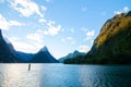 Milford Sound New Zealand fiords before sunset, Fiordland NZ