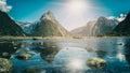 Milford Sound in New Zealand Royalty Free Stock Photo