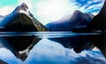 Milford Sound New Zealand Nature Photography Fiordland Mountains Royalty Free Stock Photo