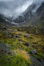 Milford Sound sonwy mountain, New Zealand Royalty Free Stock Photo