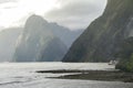 Milford Soundi, a fiord in the south west of New Zealand's South Island, within Fiordland National Park Royalty Free Stock Photo