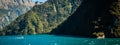 Milford sounds ship Royalty Free Stock Photo