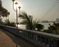 Milinium park at the bank of the river Ganges in Calcutta with a background of second Hooghly bridge.