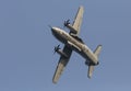 Airplane turn during the italian tricolor arrows air show Royalty Free Stock Photo