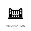 militar antique building icon in trendy design style. militar antique building icon isolated on white background. militar antique