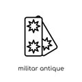 militar antique building icon. Trendy modern flat linear vector Royalty Free Stock Photo