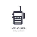 militar radio icon. isolated militar radio icon vector illustration from army and war collection. editable sing symbol can be use Royalty Free Stock Photo