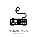 militar radio icon in trendy design style. militar radio icon isolated on white background. militar radio vector icon simple and Royalty Free Stock Photo