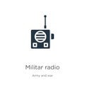 Militar radio icon vector. Trendy flat militar radio icon from army and war collection isolated on white background. Vector