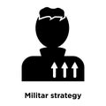 Militar strategy icon vector isolated on white background, logo Royalty Free Stock Photo