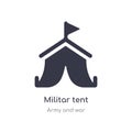 militar tent icon. isolated militar tent icon vector illustration from army and war collection. editable sing symbol can be use Royalty Free Stock Photo