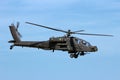 Military AH64 Apache attack helicopter