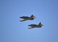 Military aircraft aerobatic flight pair