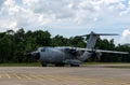 Military aircraft from Airbus A400 in Dulles ,Virginia, USA Royalty Free Stock Photo