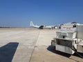 Military aircraft in airside