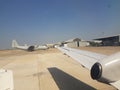 Military aircraft in airside