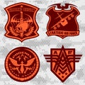 Military airforce patch set - armed forces badges and labels logo