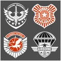 Military airforce patch set - armed forces badges and labels logo Royalty Free Stock Photo