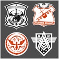 Military airforce patch set - armed forces badges and labels logo