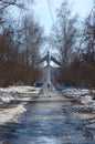 Military airplane monument.