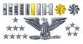 Army Military Officer Insignia Ranks Royalty Free Stock Photo