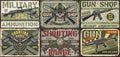 Military ammunition set posters vintage