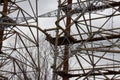 Military antenna is in the Chernobyl exclusion zone