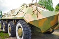 Military armored car close