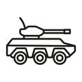 Military armored car icon. Icon heavy vehicle for armed forces Royalty Free Stock Photo