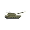 Military armored tank, army machine, heavy, special transport vector Illustration on a white background