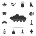 military armored vehicles icon. Detailed set of Russian culture icons. Premium graphic design. One of the collection icons for web