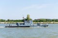 Military armoured patrol boat on the Danube river Royalty Free Stock Photo