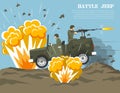 Military Army Battle Environment Flat Poster